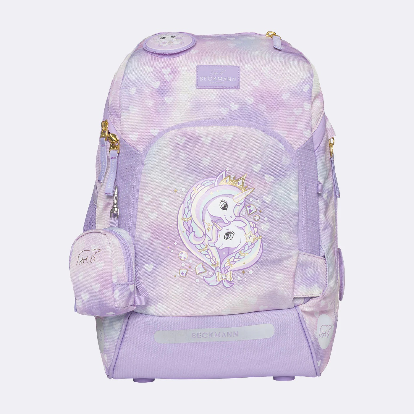 Beckmann Schulrucksack-Set Active Air FLX 6-teilig Unicorn Princess Purple