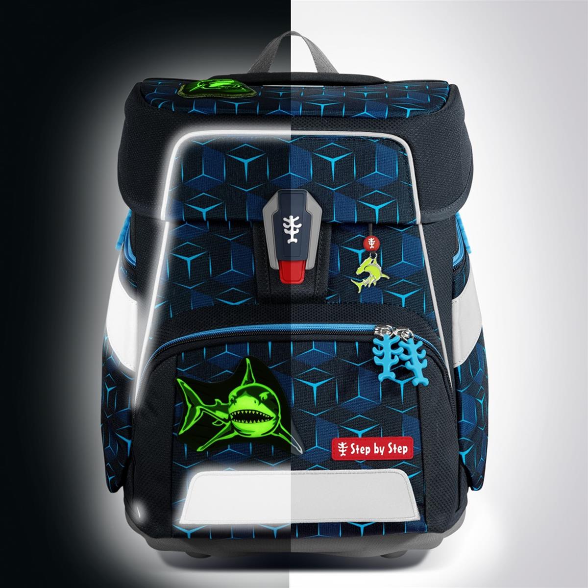 Step by Step Space Schulranzen-Set 5-tlg. Shine Shark Dexter