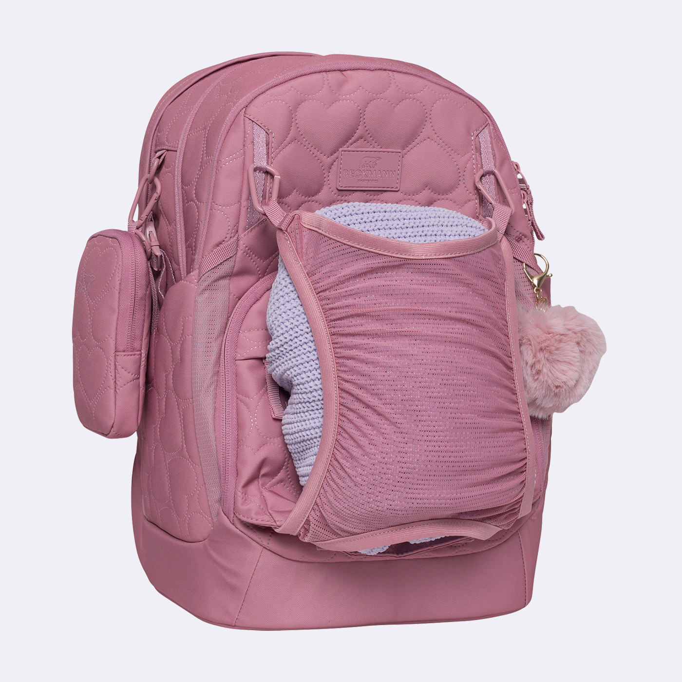 Beckmann Sport Air Schulrucksack Padded Heart Rose