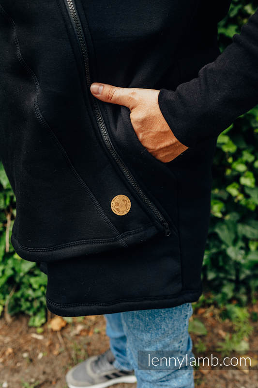 LennyLamb asymmetrische Tragepulli Gr. M Schwarz mit Rainbow Lotus