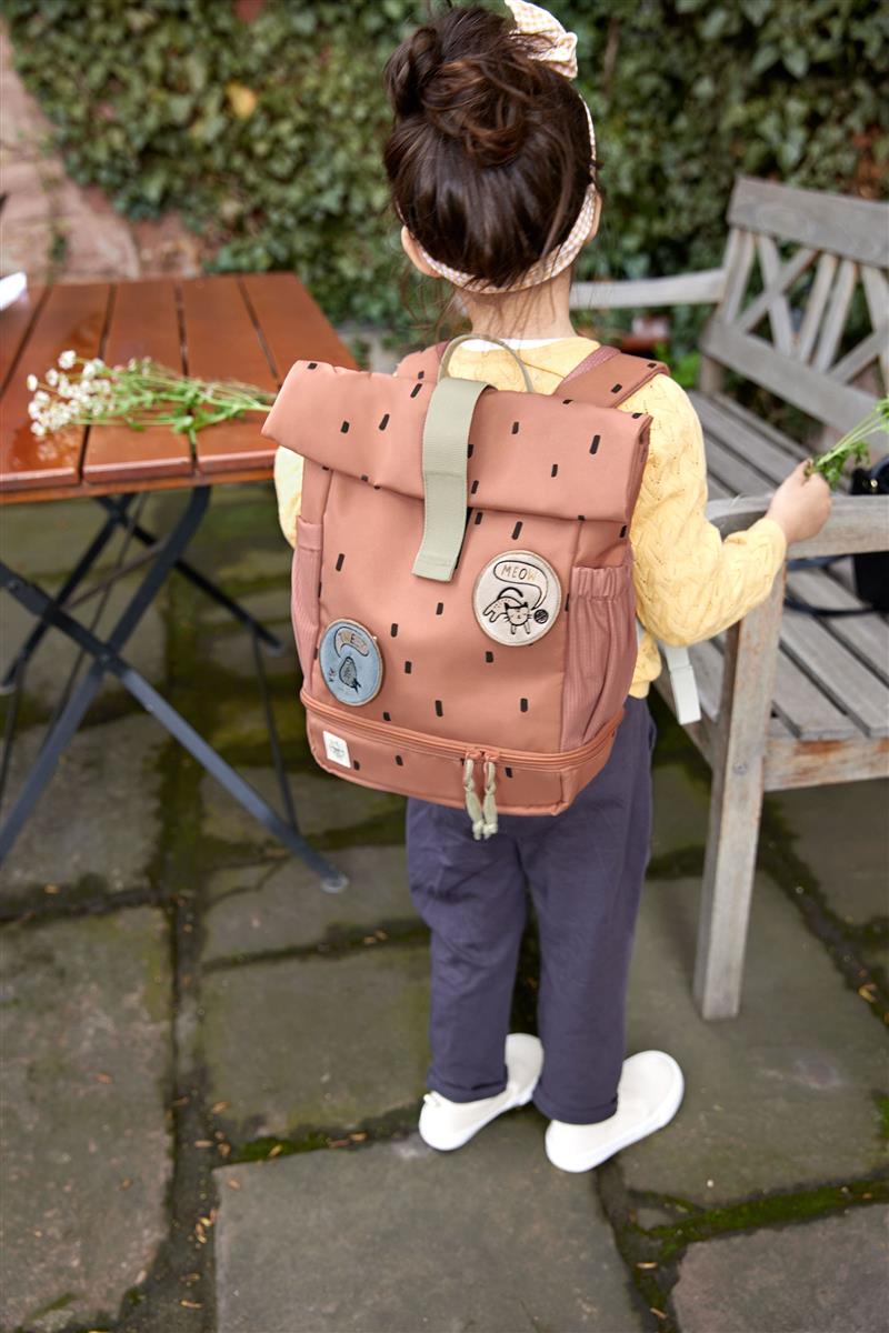 Lässig Kindergartenrucksack Rolltop Happy Prints, Karamell Lässig Kindergartenrucksack Rolltop Happy Prints, Karamell