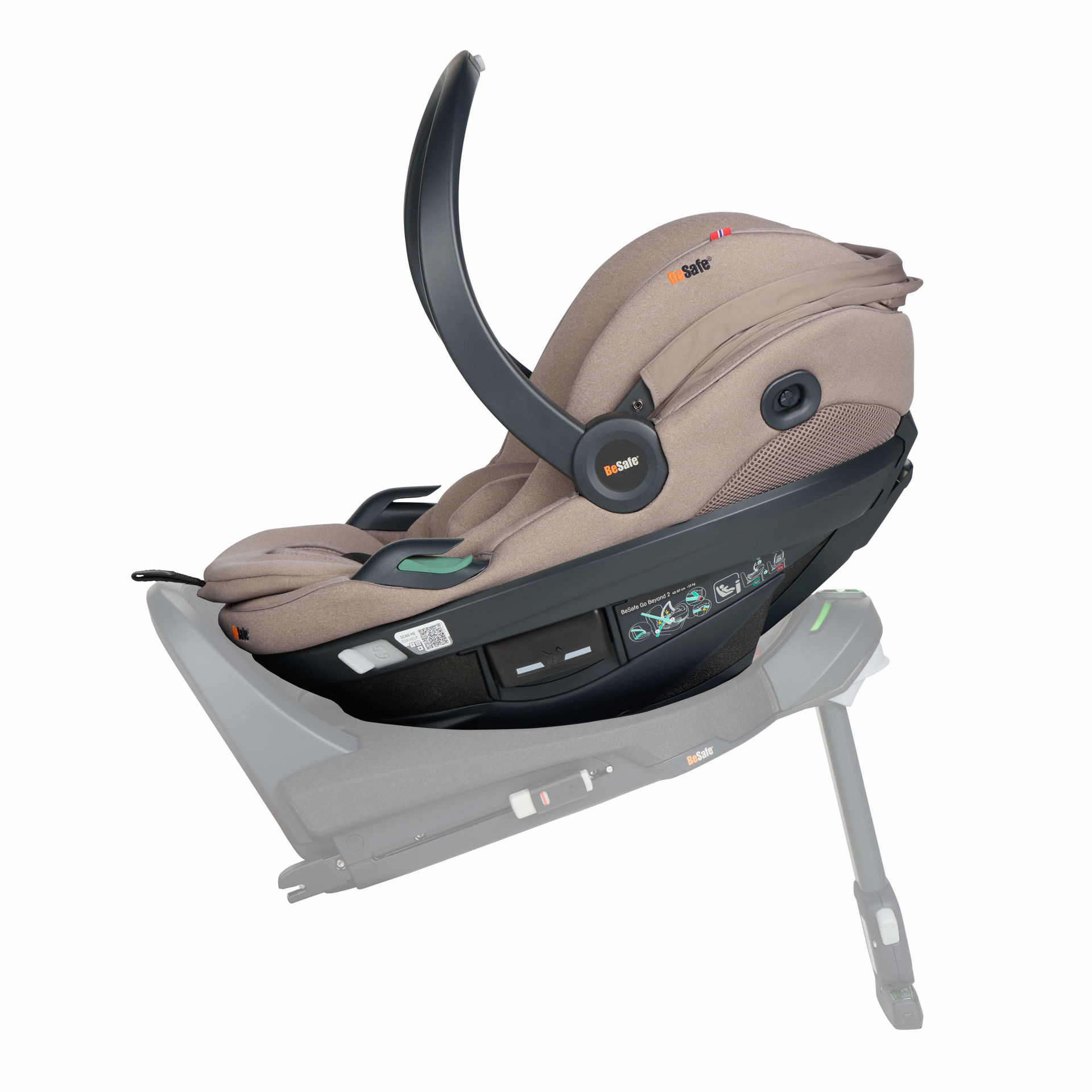 BeSafe Beyond Go Babyschale (40 - 87cm / 0 - 13 Kilo) Soft Breeze Dark Sand