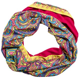 AiBi Känguru - Gr. 4 - Paisley reversibel uni dunkelpink