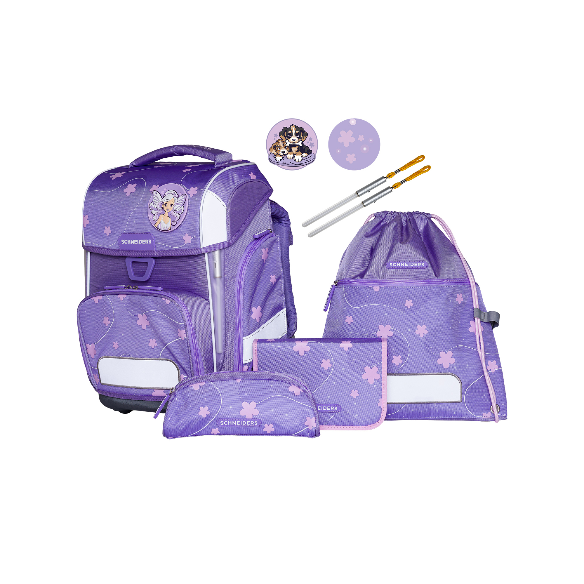 Schneiders Ergolite Schulranzen-Set 9-tlg. Flowery Schneiders Ergolite Schulranzen-Set 9-tlg. Flowery