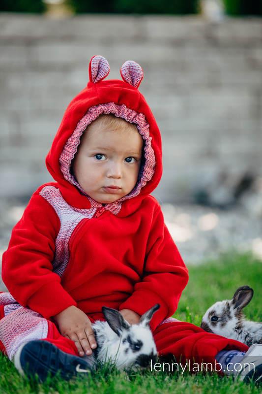 Lenny Lamb Fleeceoverall Gr. 68 Rot Little Herringbone Elegance