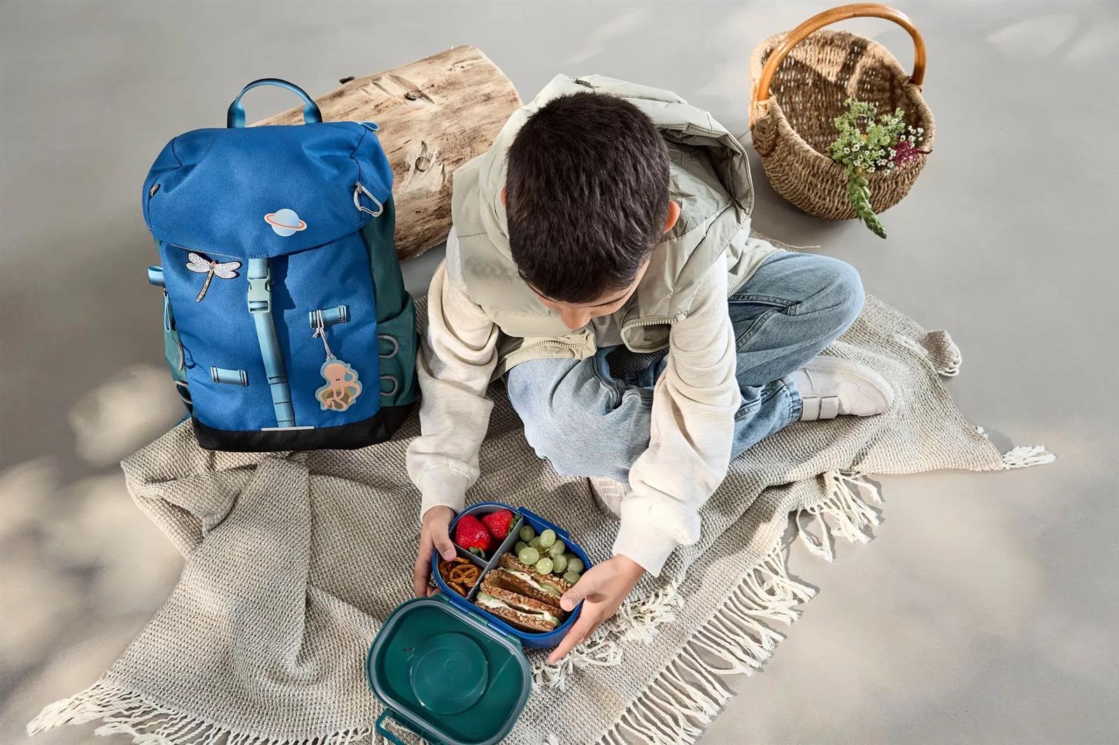 Lässig Wanderrucksack Kinder 14 L - Unique Blau Grün