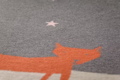 Fussenegger Babydecke 90x70cm Fuchs unter den Sternen Farbe Grau  Fussenegger Babydecke 90x70cm Fuchs unter den Sternen Farbe Grau