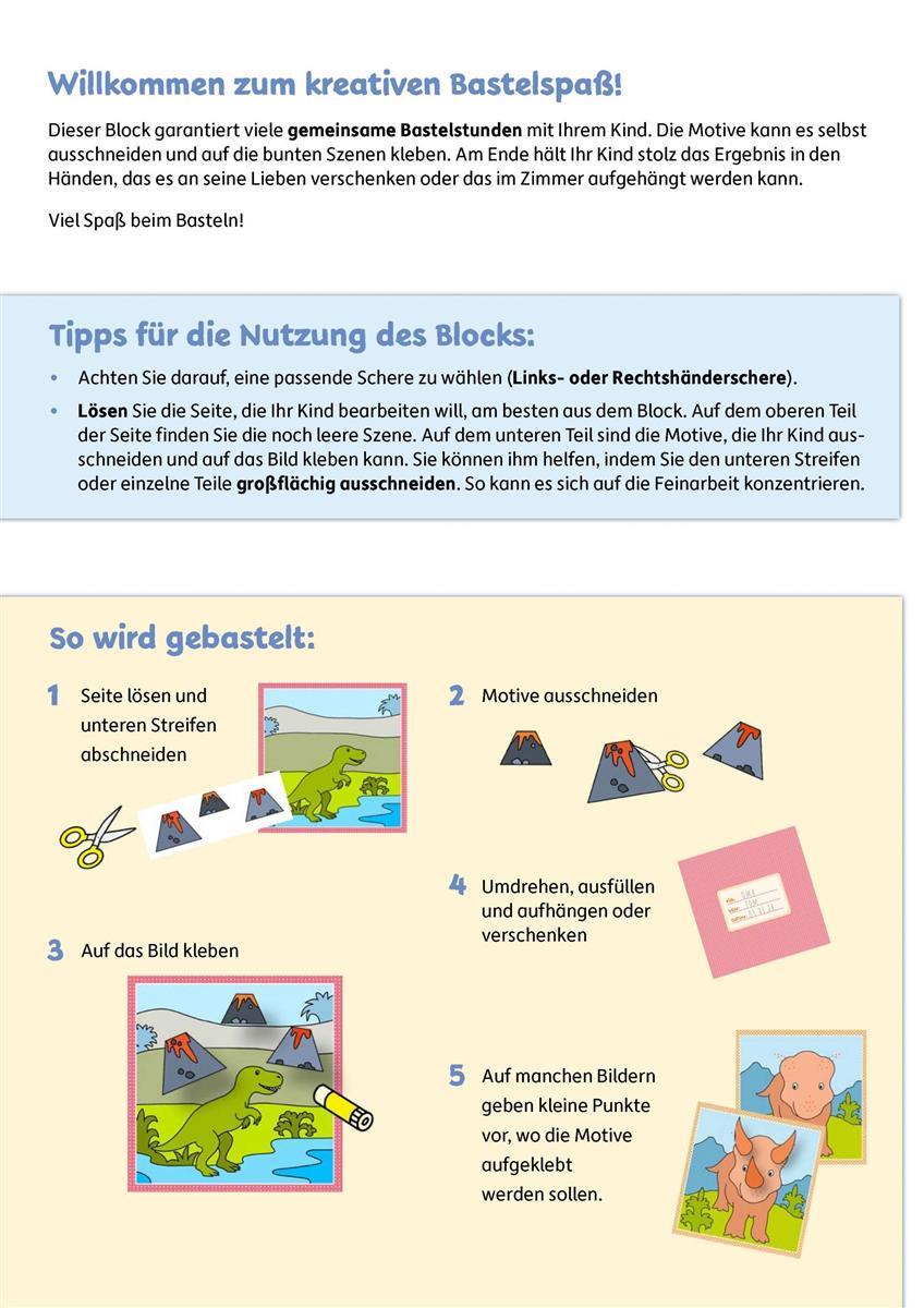 Hauschkaverlag Lass uns basteln – Ausschneiden und Kleben ab 3 Jahre Dinosaurier