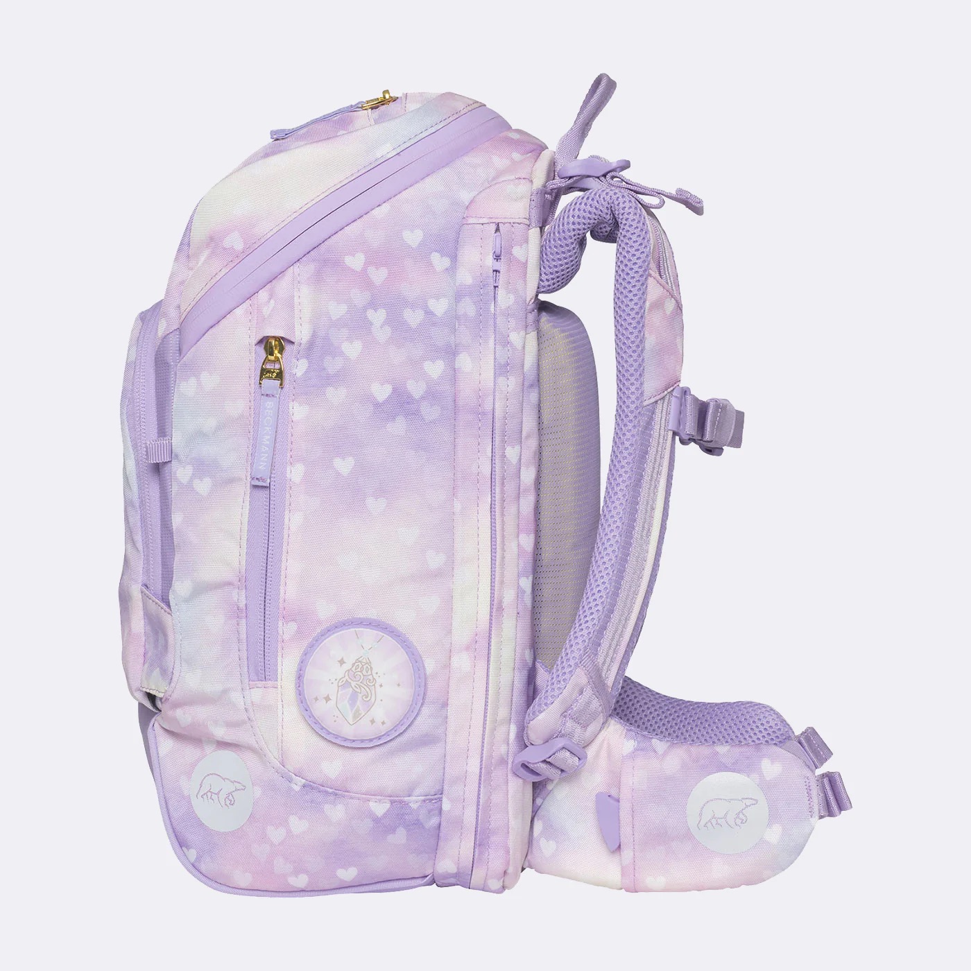 Beckmann Schulrucksack-Set Active Air FLX 6-teilig Unicorn Princess Purple