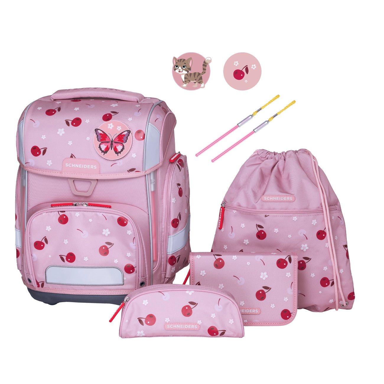 Schneiders Ergolite Schulranzen-Set 9-tlg. Cherry Pop Schneiders Ergolite Schulranzen-Set 9-tlg. Cherry Pop