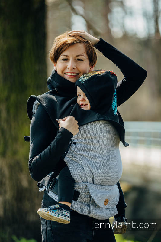 LennyLamb Trageschal für zwei Schwarz & Wild Soul Daedalus (gestrickter Sweatshirtstoff)