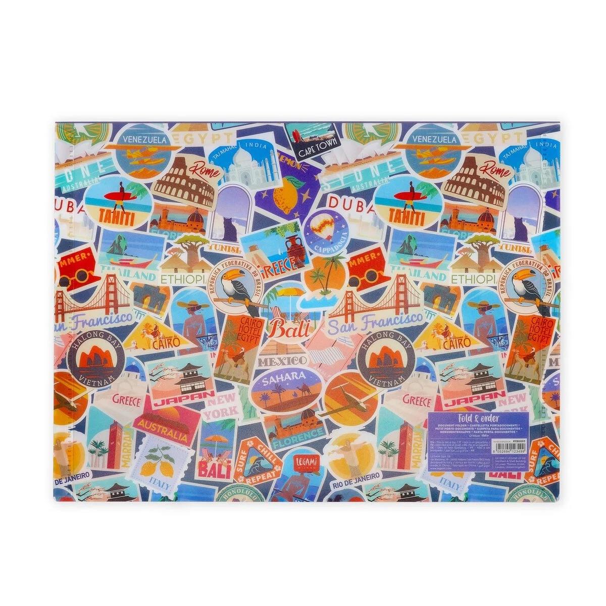 Legami Dokumentenmappe - Fold & Order Travel Stickers