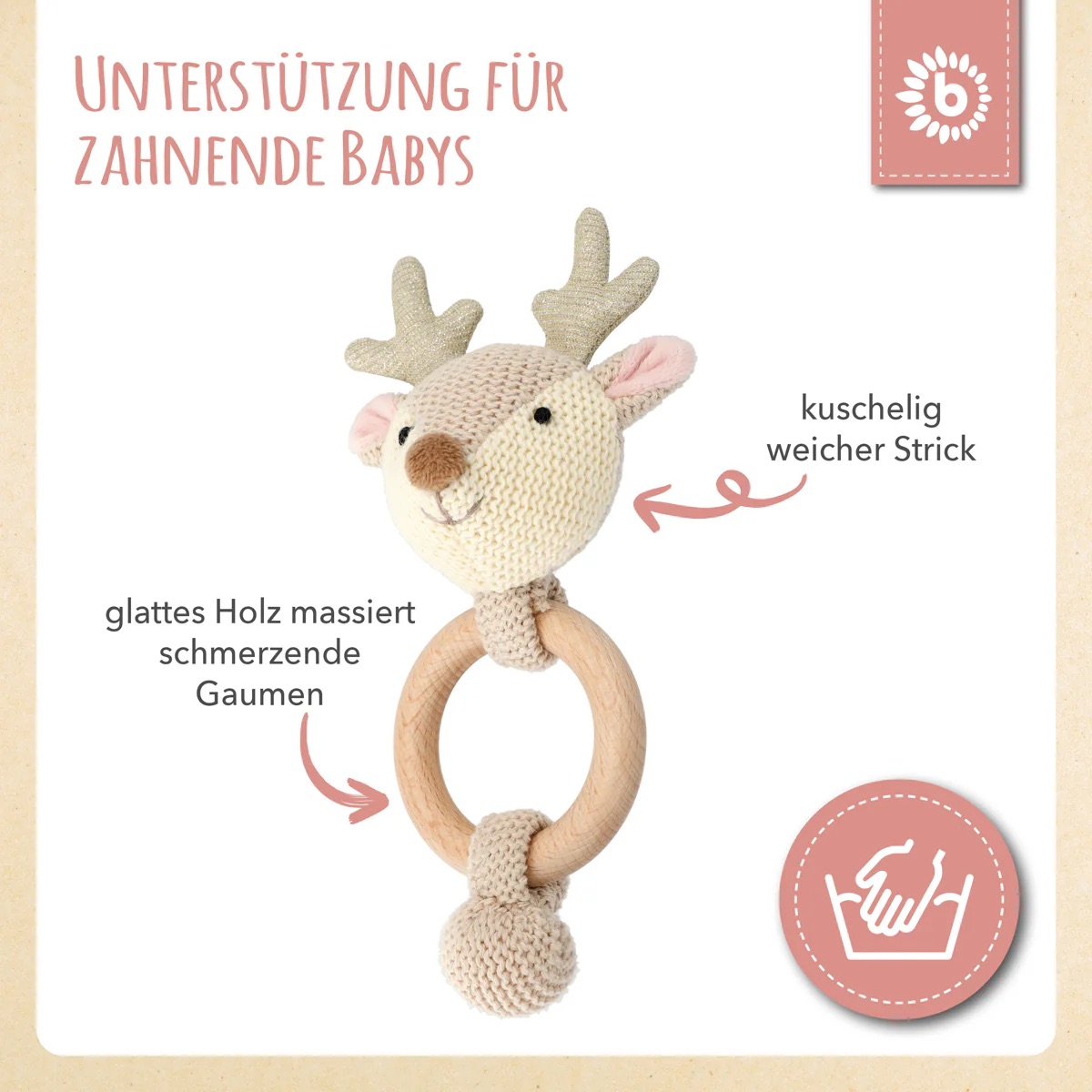 bieco Spielwaren Greifling Reh Lia mit Rassel bieco Spielwaren Greifling Reh Lia mit Rassel