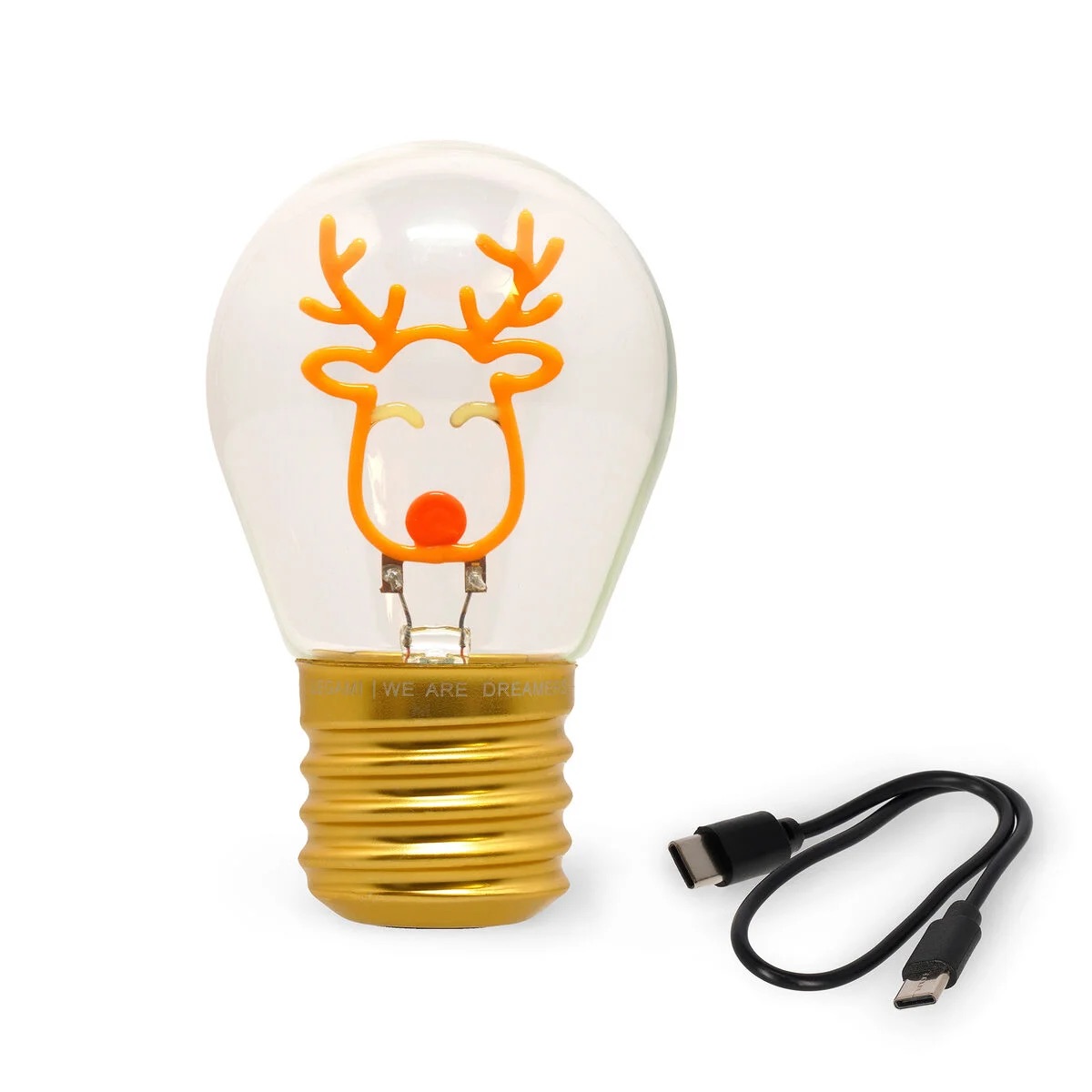 Legami Weihnachten 2025 Artikel Deko-Tischlampe in Glühbirnenform - Reindeer - Bulb Fiction Legami Weihnachten 2025 Artikel Deko-Tischlampe in Glühbirnenform - Reindeer - Bulb Fiction