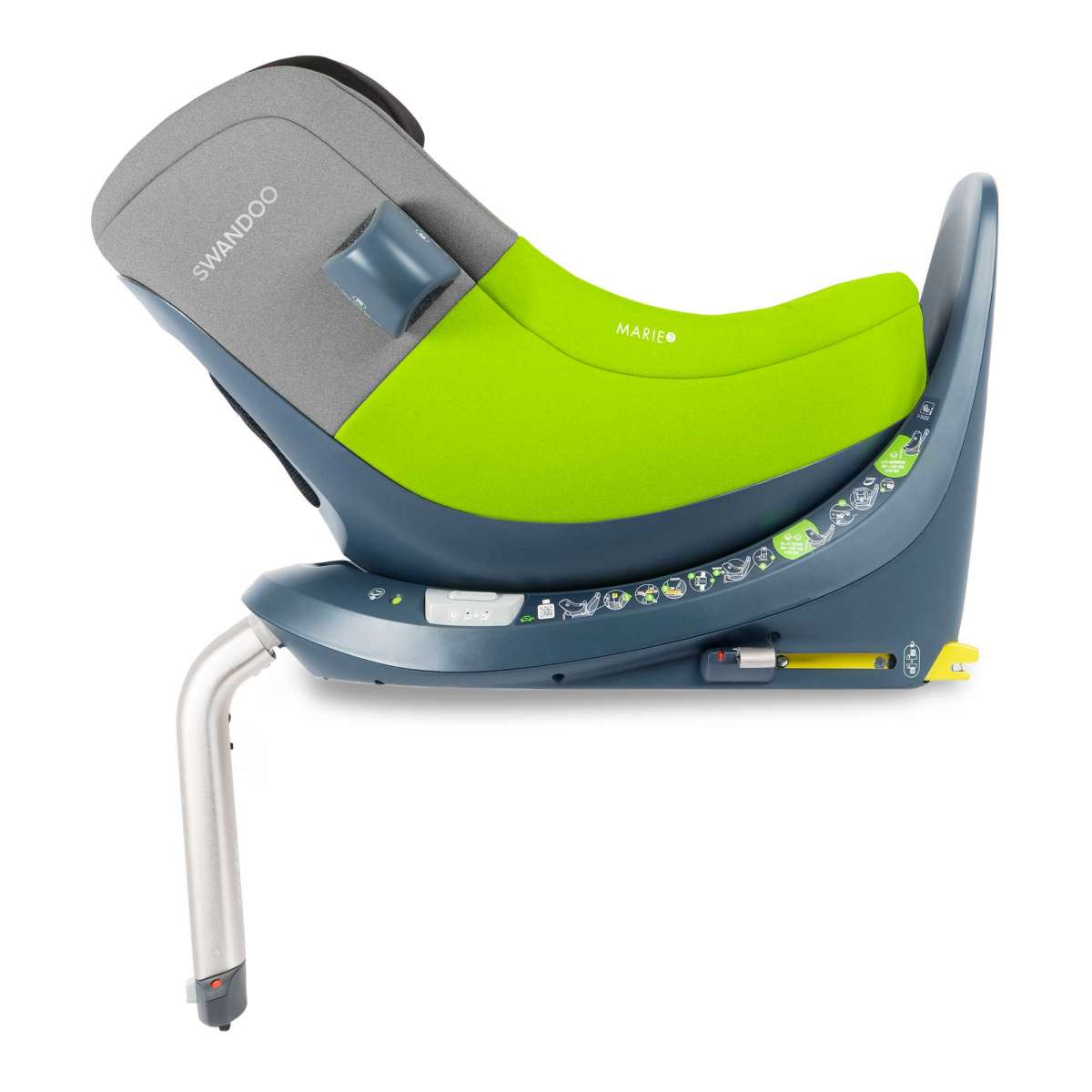 SWANDOO MARIE 5.0 i-Size Reboarder (40 – 105 cm/ 0 – 18 kg) 0+/1 Lime/Sesame Grey SWANDOO MARIE 5.0 i-Size Reboarder (40 – 105 cm/ 0 – 18 kg) 0+/1 Lime/Sesame Grey