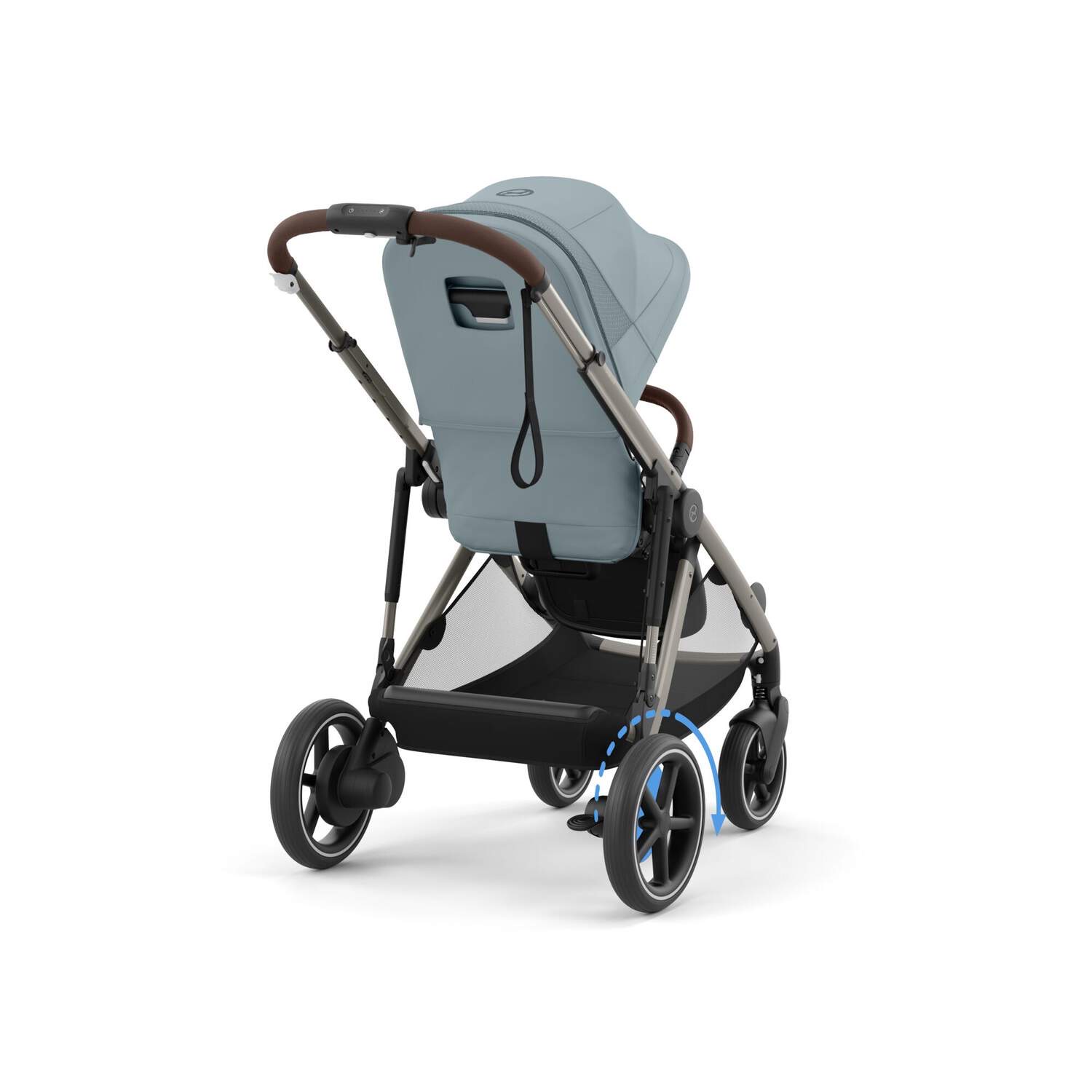 Cybex e-Gazelle S Kinderwagen Stormy Blue (Taupe Frame)