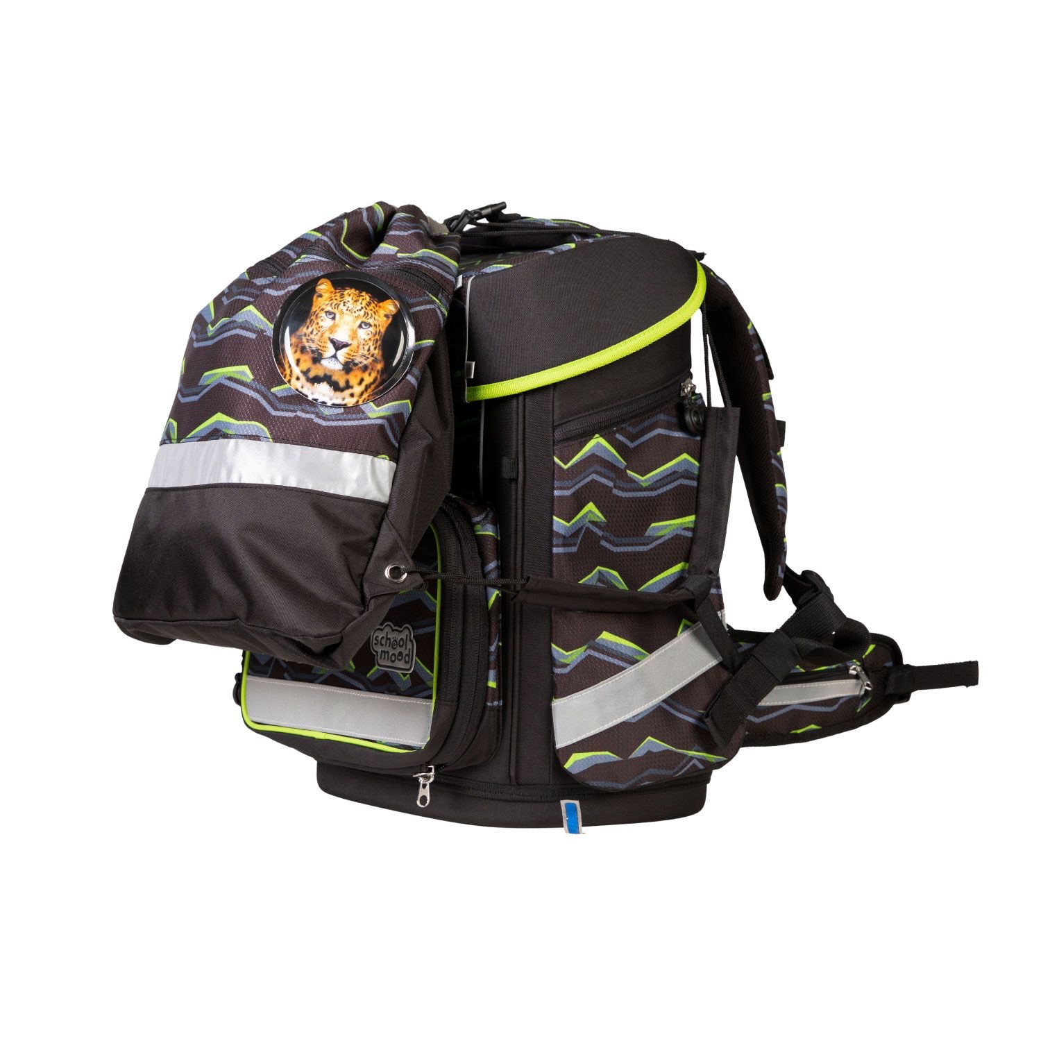 School-Mood Champion Maxx Pro 7-tlg. Schulranzenset Finn (Raubkatze)