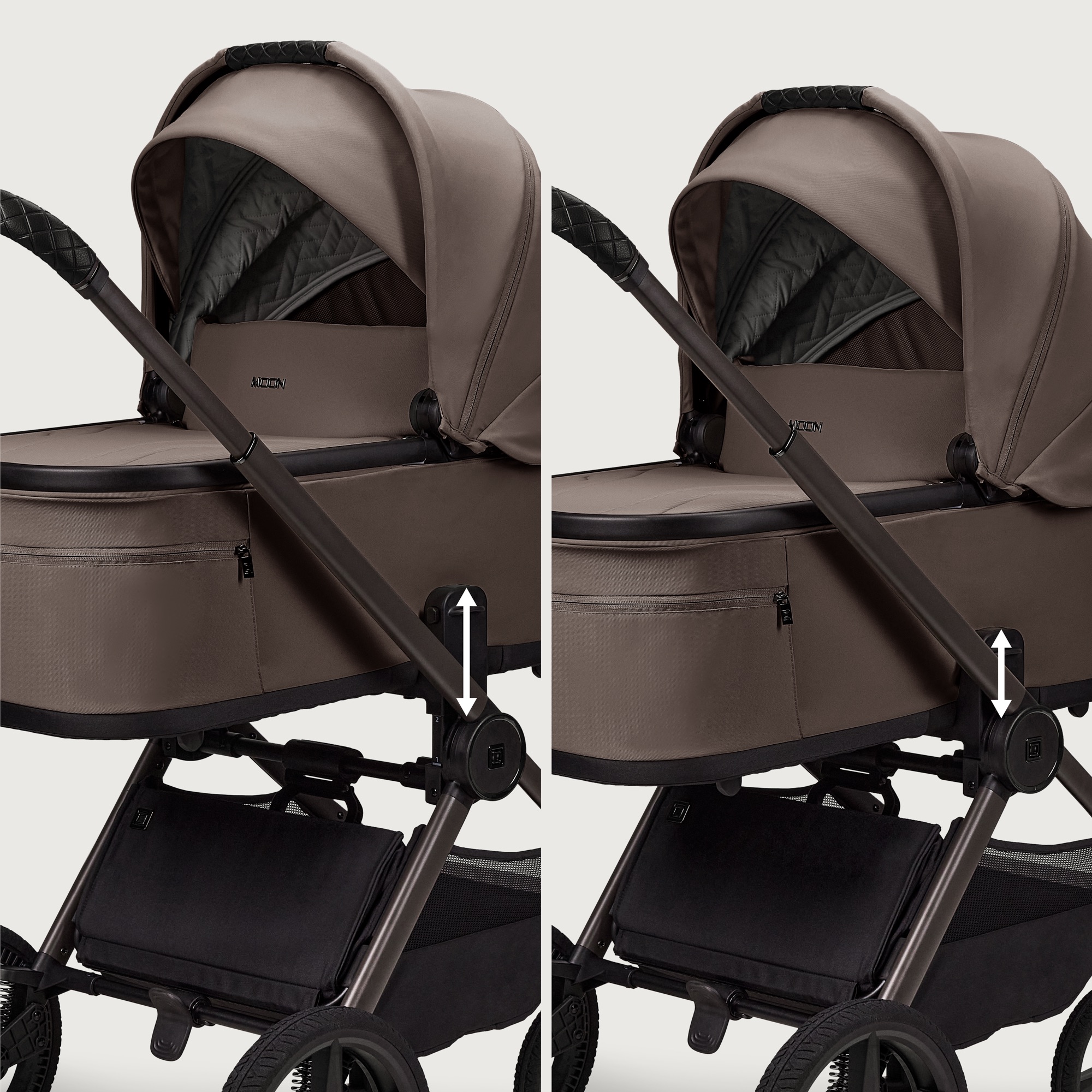 Moon GIO 2.0 Fold Kinderwagen-Set greige Moon GIO 2.0 Fold Kinderwagen-Set cognac