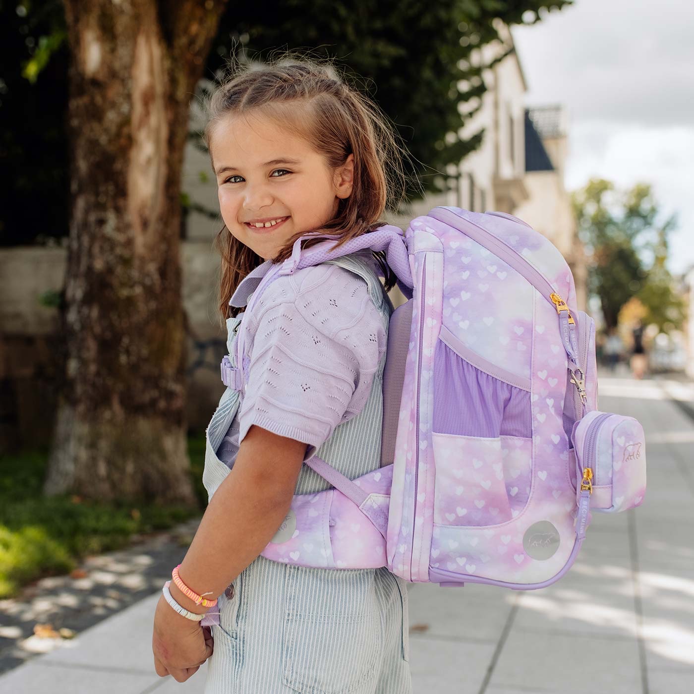 Beckmann Schulrucksack-Set Active Air FLX 6-teilig Unicorn Princess Purple