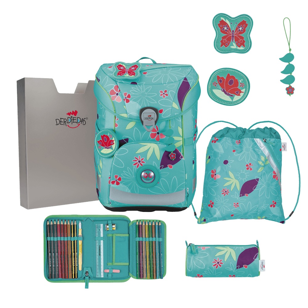 Der Die Das Schulranzen-Set Ergoflex Easy 2026 tlg. Butterfly Garden Der Die Das Schulranzen-Set Ergoflex Easy 2026 tlg. Butterfly Garden