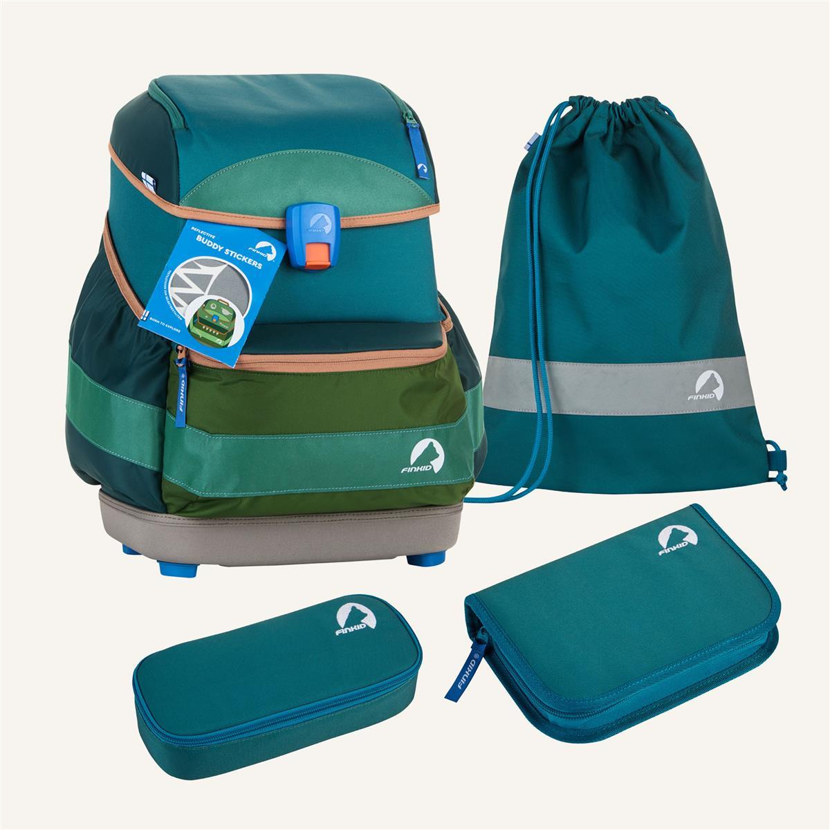 Finkid BUDDY EKO SPORT Schulranzen Set jungle mix Finkid BUDDY EKO SPORT Schulranzen Set jungle mix