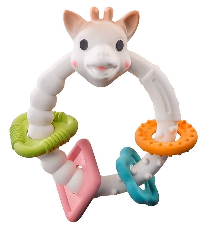 SOPHIA LA Girafe So'Pure - Beißring Colo'rings / Naturkautschuk weiß