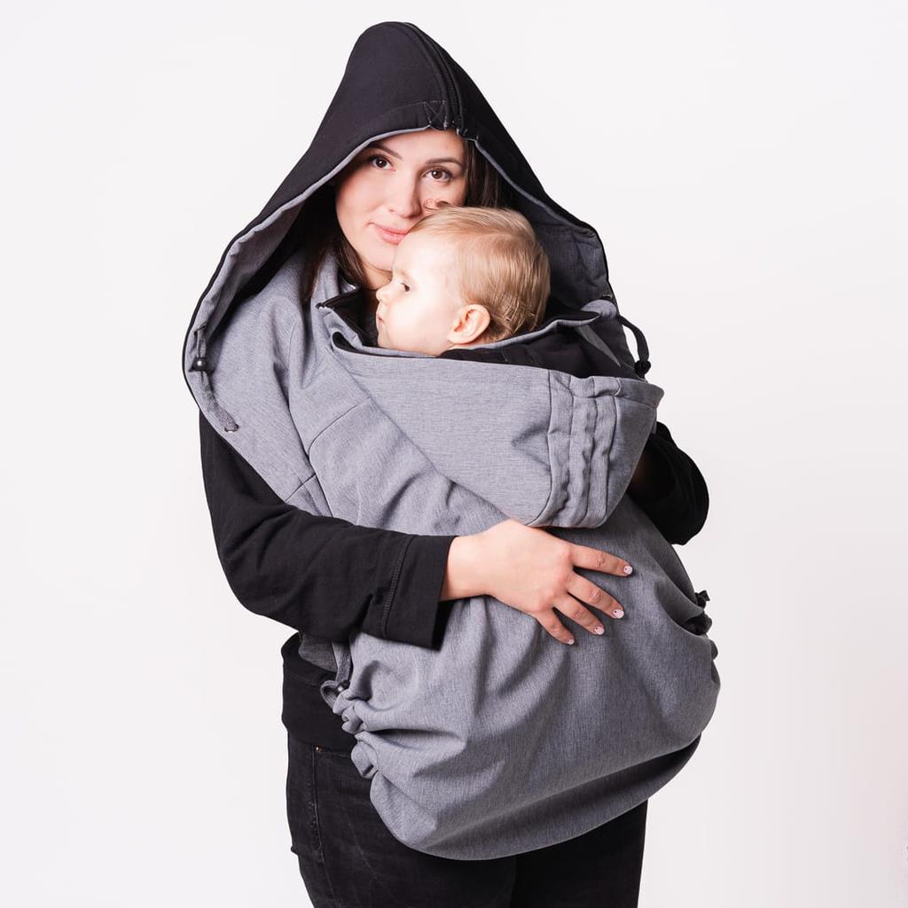 Patulove Softshellcover / Poncho - grau melliert Patulove Softshellcover / Poncho - grau melliert