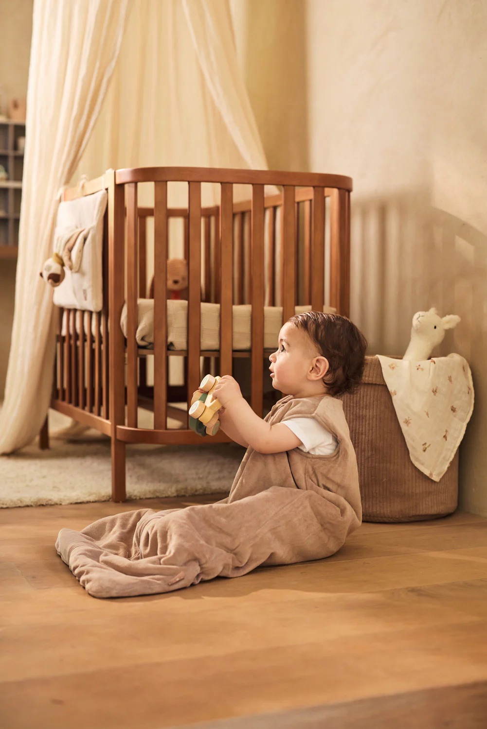 Jollein Baby Schlafsack Ärmellos - Velvet Milky Coffee