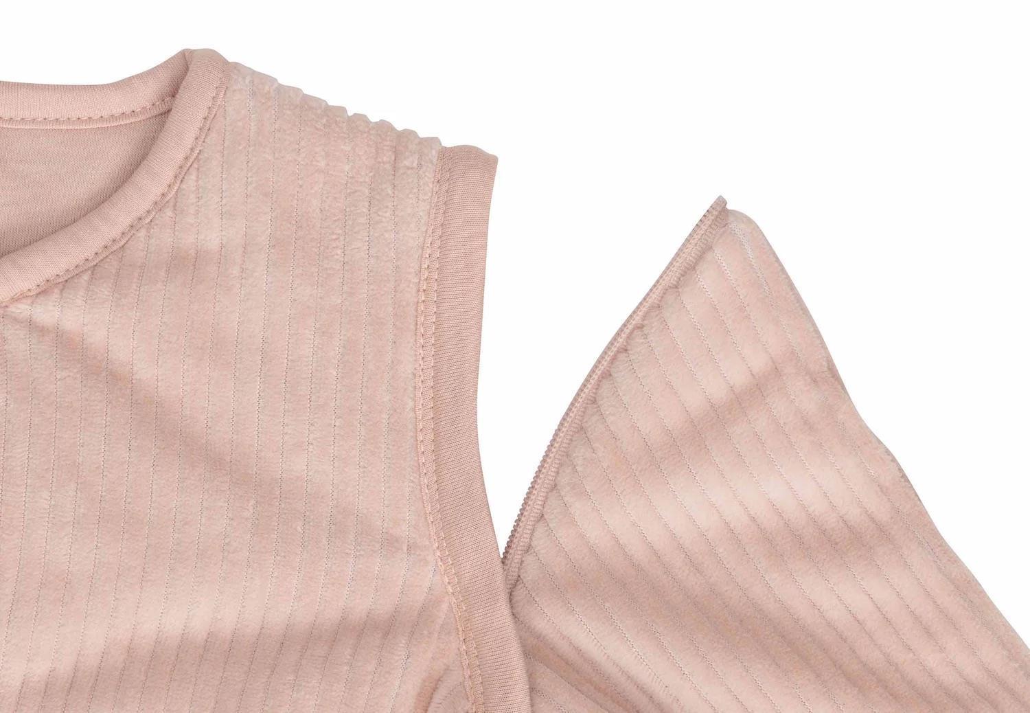 Jollein Schlafsack mit abnehmbaren Ärmeln Rib 60cm Rose Wood