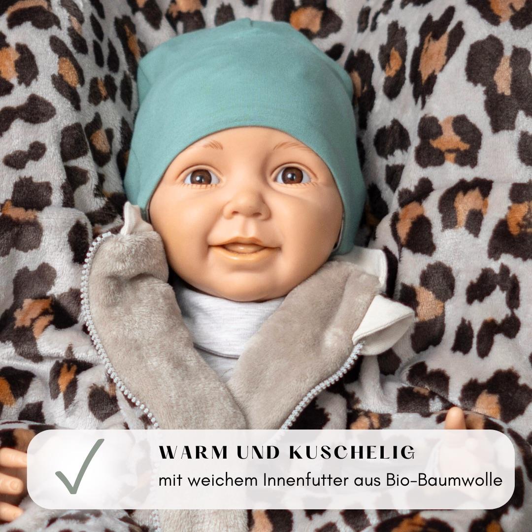 Kikkifax Kindersitzponcho aus Fleece Leo