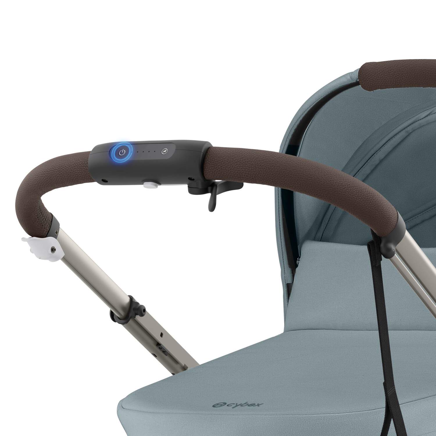 Cybex e-Gazelle S Kinderwagen Stormy Blue (Taupe Frame)