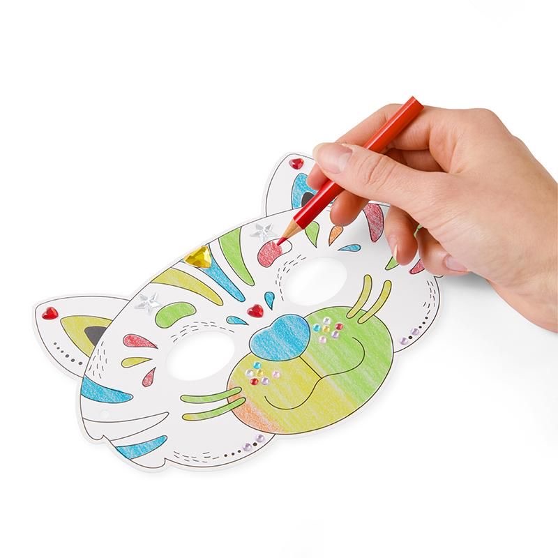 Trendhaus Bastel- & Ausmal-Masken Trendhaus Bastel- & Ausmal-Masken inkl. Diamantsticker & Buntstifte