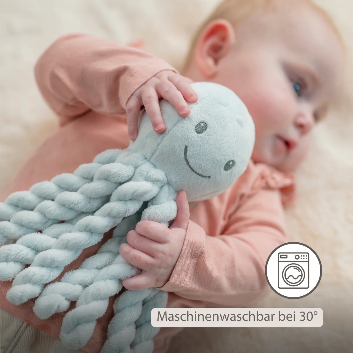 Nattou Kuscheltier Oktopus Pastellblau