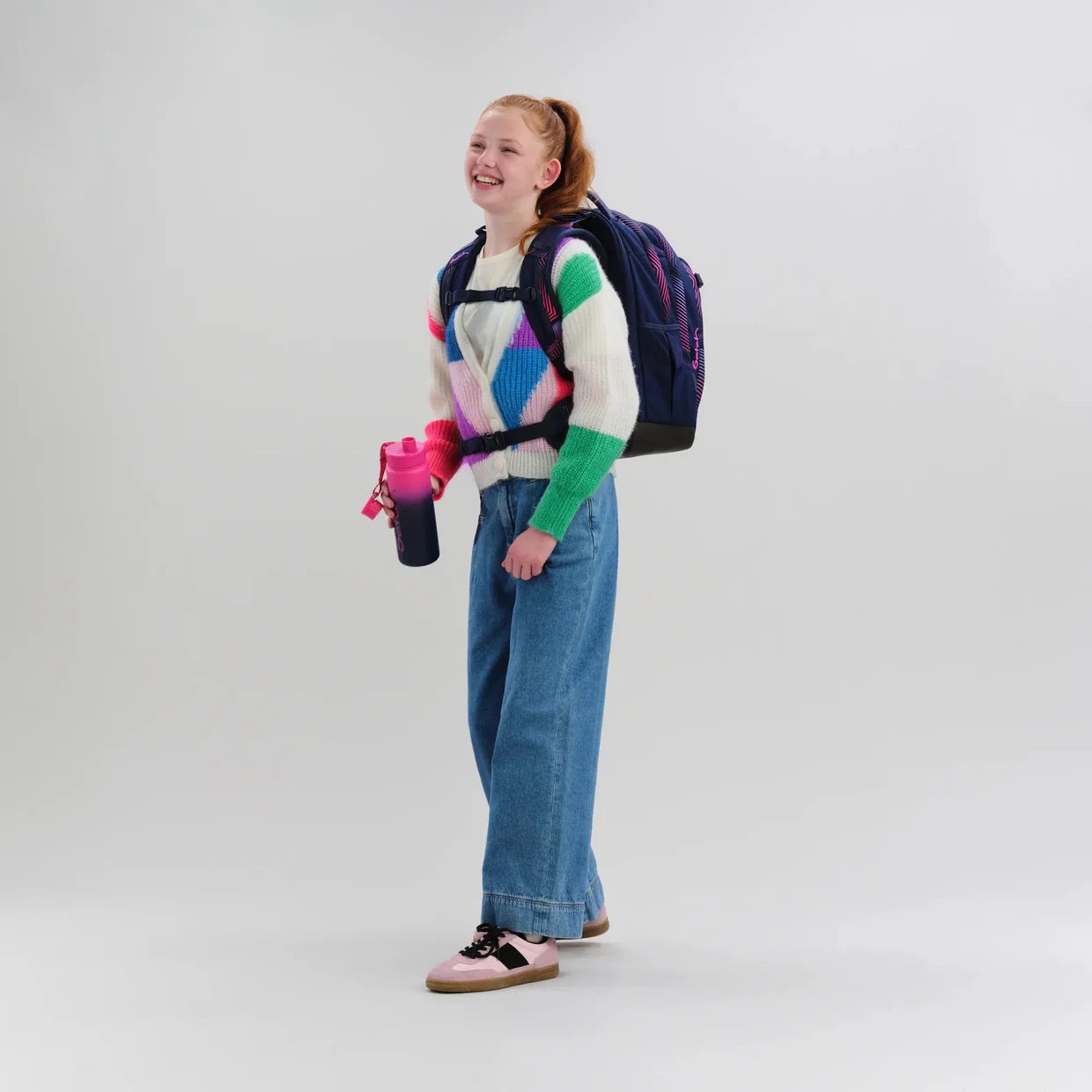 satch match plus Schulrucksack Seismic Pink