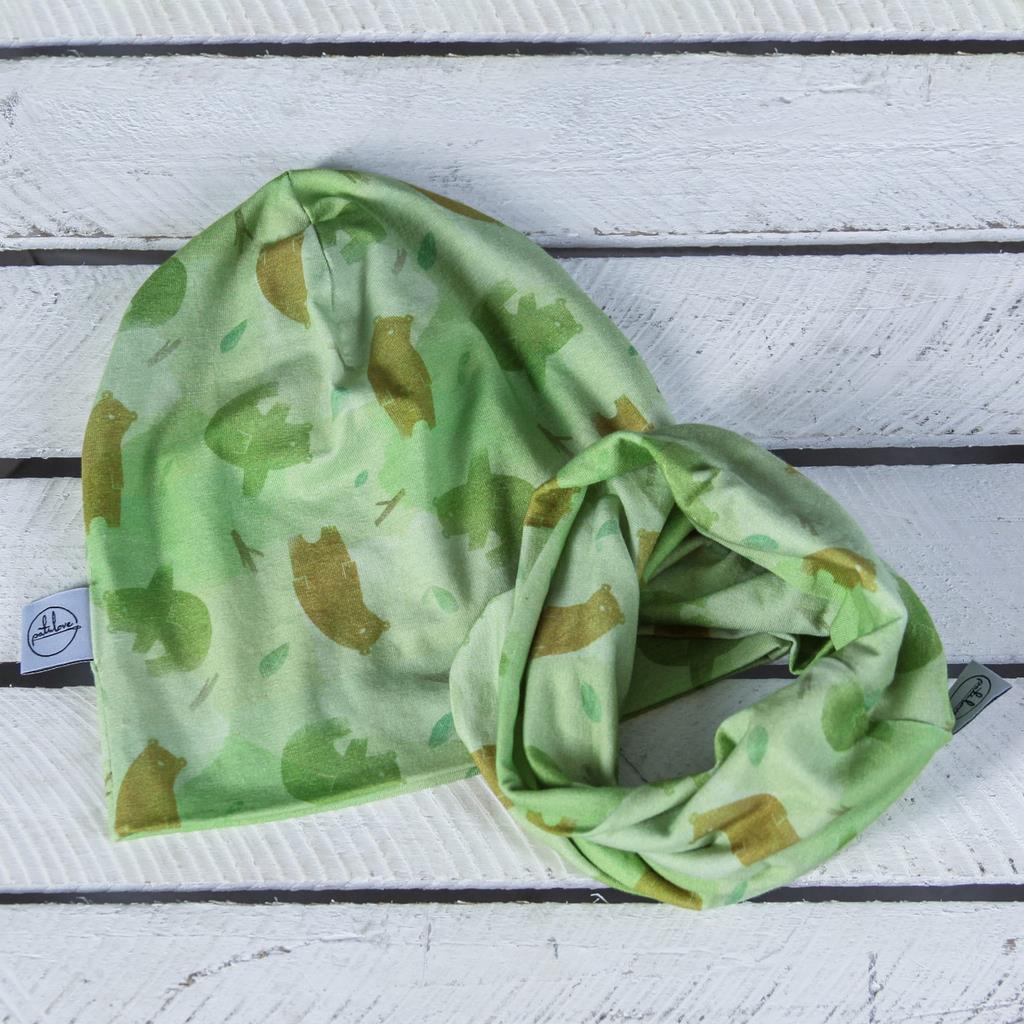 Patulove Mütze Gr. S Bär grün