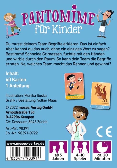 moses Spiele-Klassiker Pantomime für Kinder
