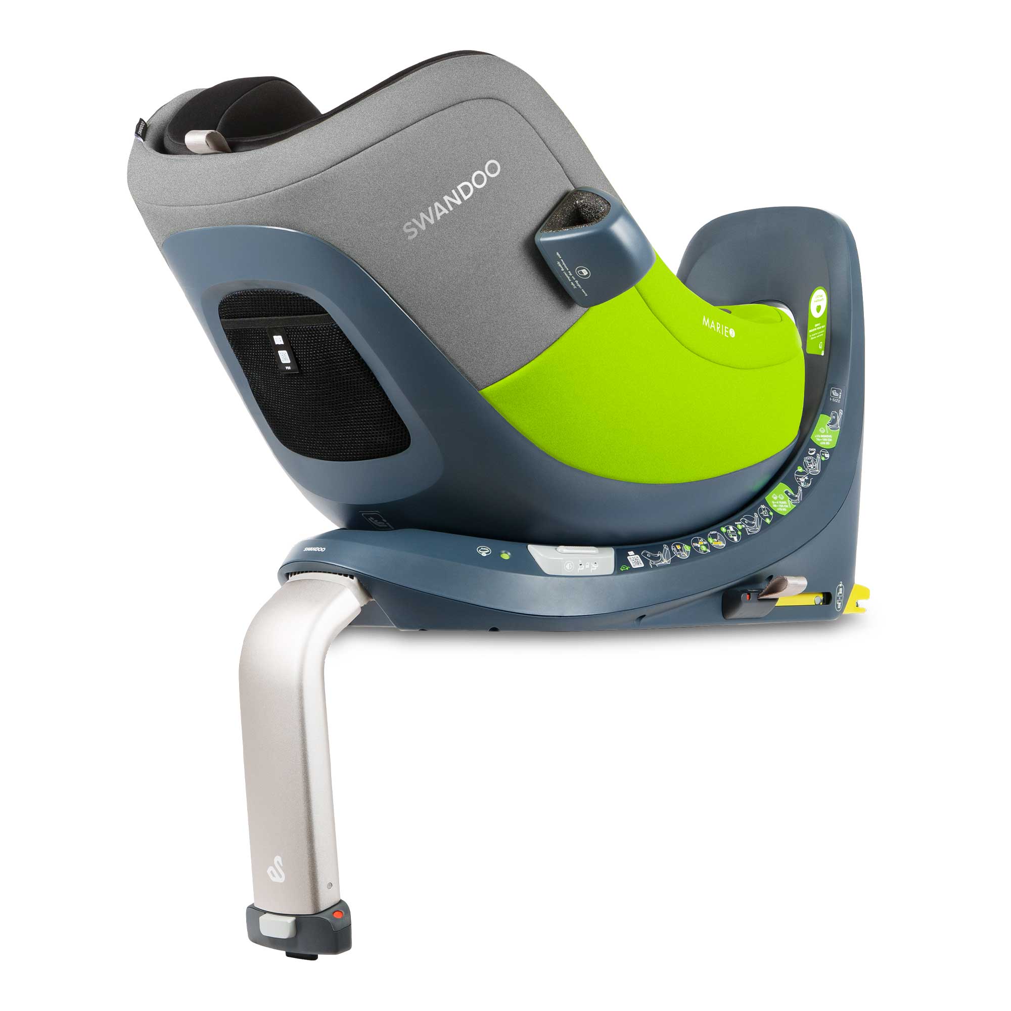 SWANDOO MARIE 5.0 i-Size Reboarder (40 – 105 cm/ 0 – 18 kg) 0+/1 Lime/Sesame Grey SWANDOO MARIE 5.0 i-Size Reboarder (40 – 105 cm/ 0 – 18 kg) 0+/1 Lime/Sesame Grey