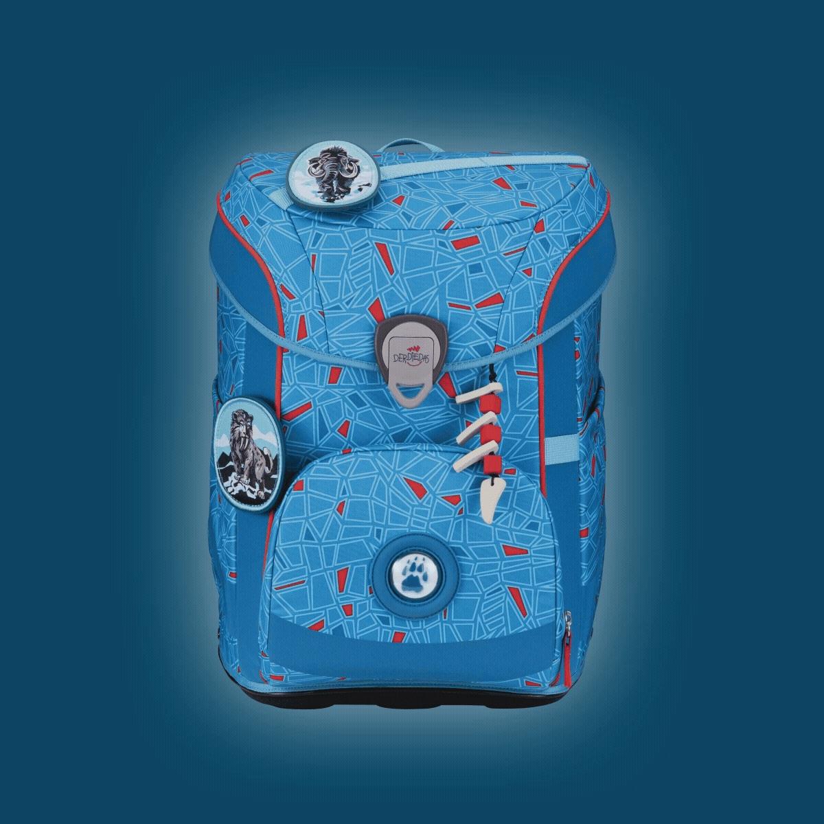 Der Die Das Schulranzen-Set Ergoflex Easy 2026 tlg. Superflash Blue Ice