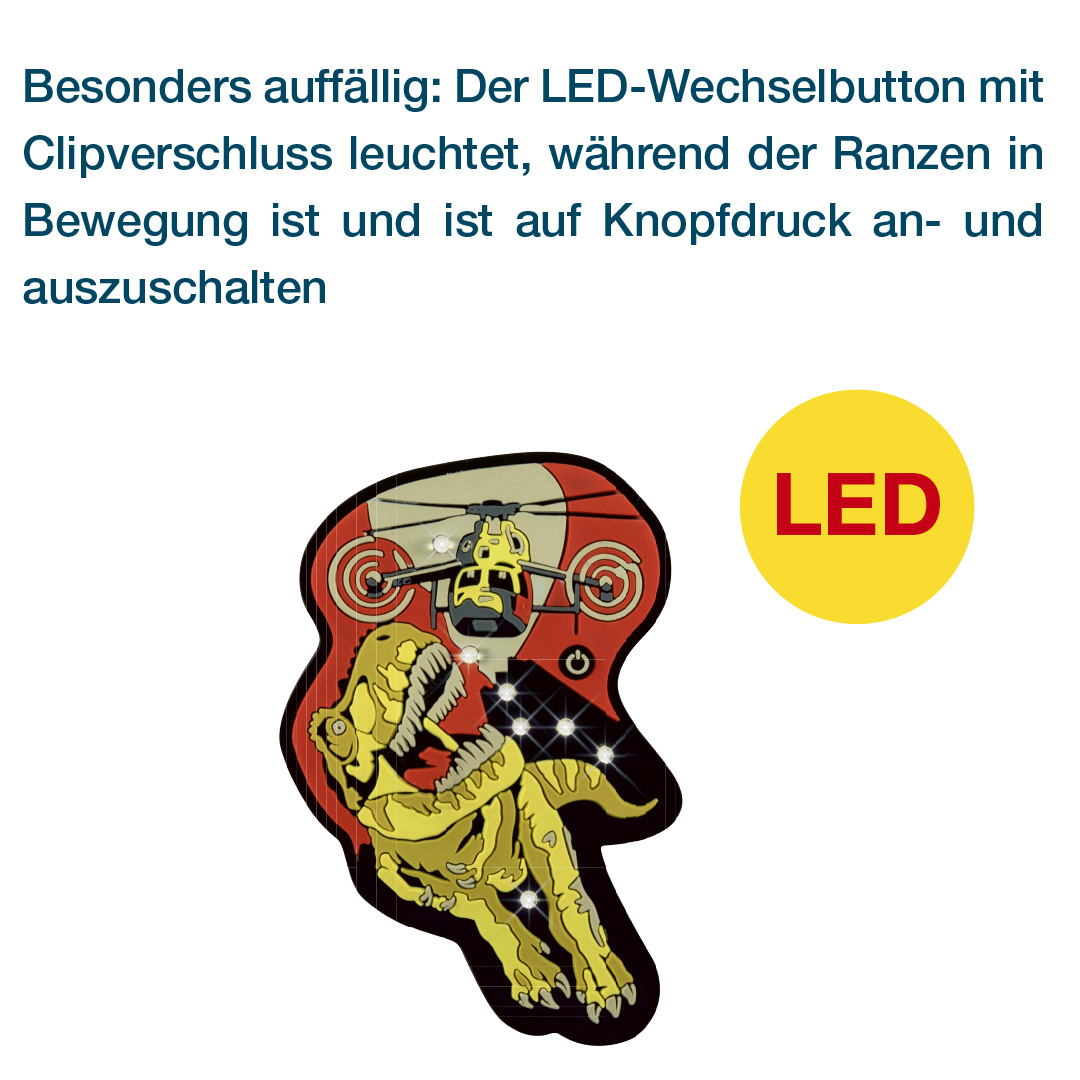 Der Die Das Wechselbuttons für Schulranzen LED Rex