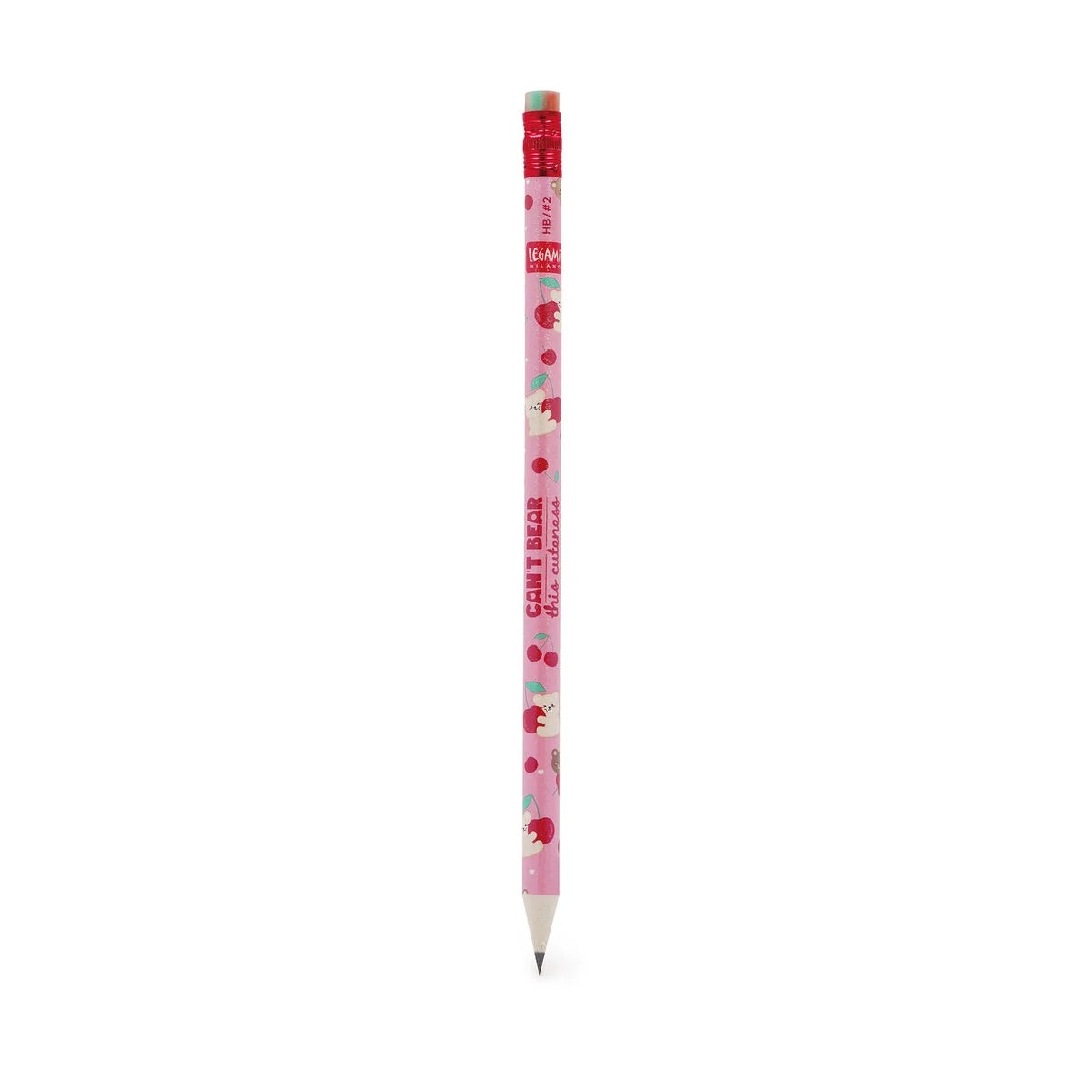Legami I USED TO BE A NEWSPAPER - Bleistift aus Recyclingpapier Teddy Bear Cherry Pink