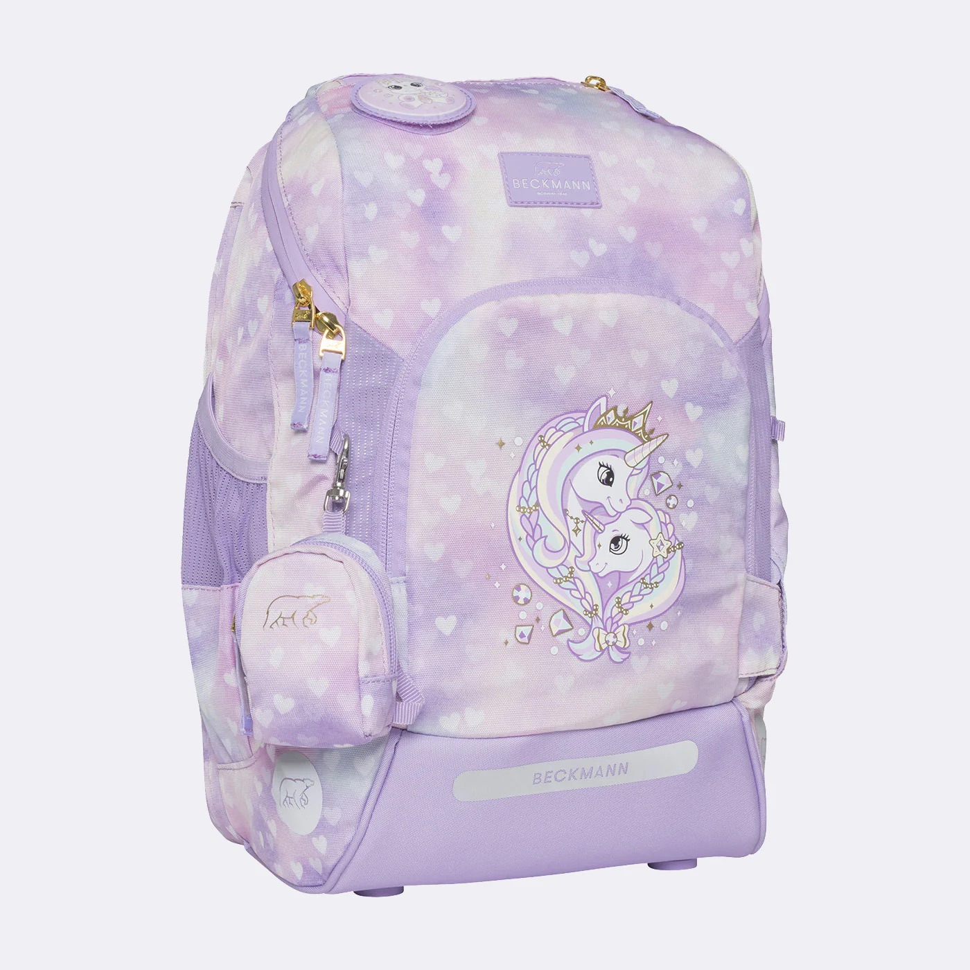 Beckmann Schulrucksack-Set Active Air FLX 6-teilig Unicorn Princess Purple