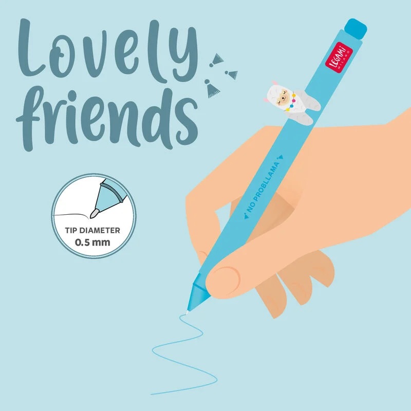 Legami Gelstift mit Tiermotiv - Lovely Friends Lama