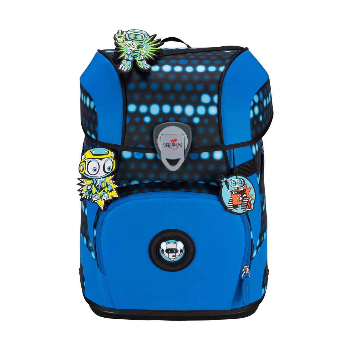 Der Die Das Schulranzen-Set Ergoflex Tiny 5 tlg. Superflash Blue Robot
