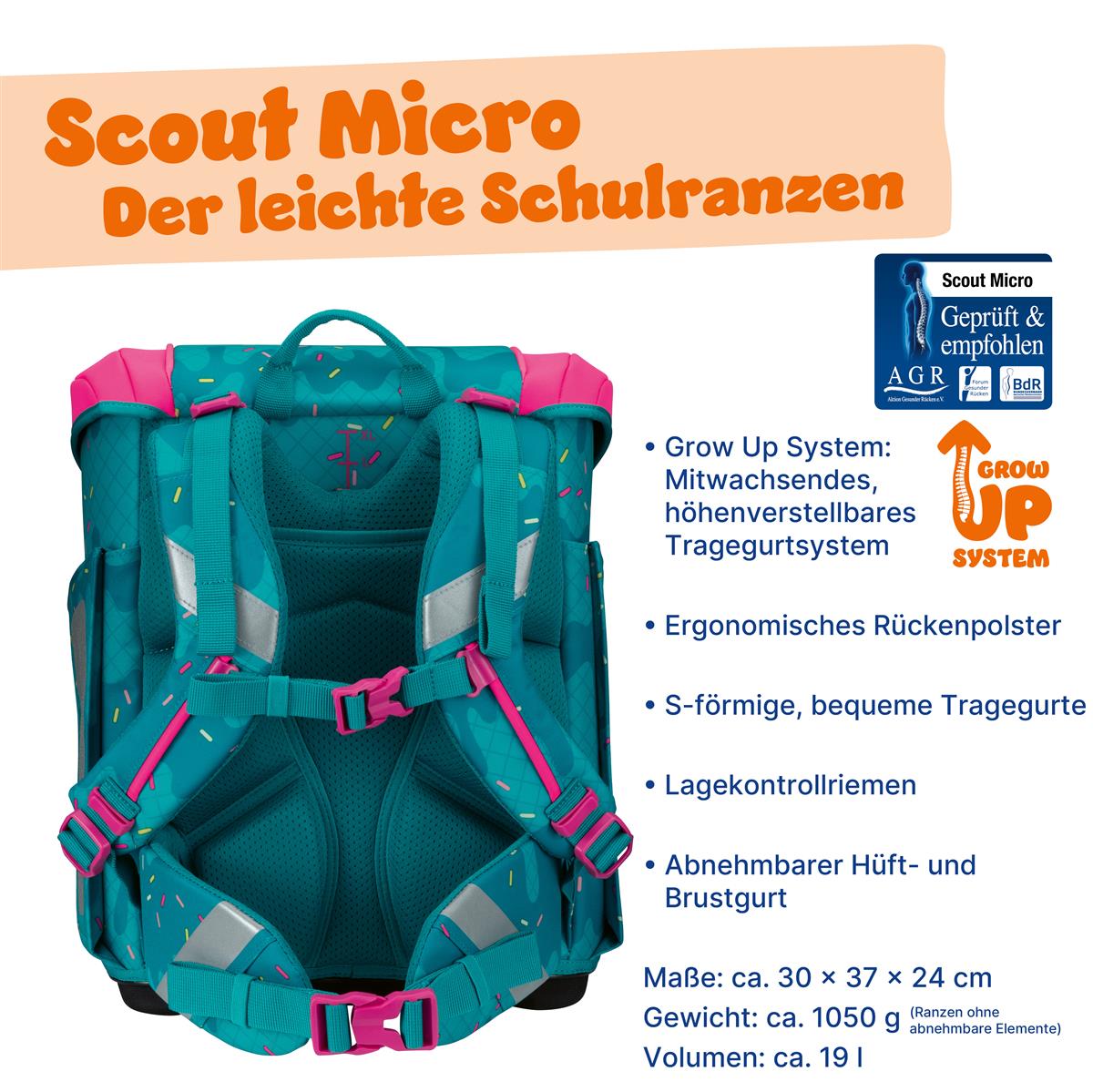 Scout Schulranzenset Micro Happy Confetti Scout Schulranzenset Micro Happy Confetti