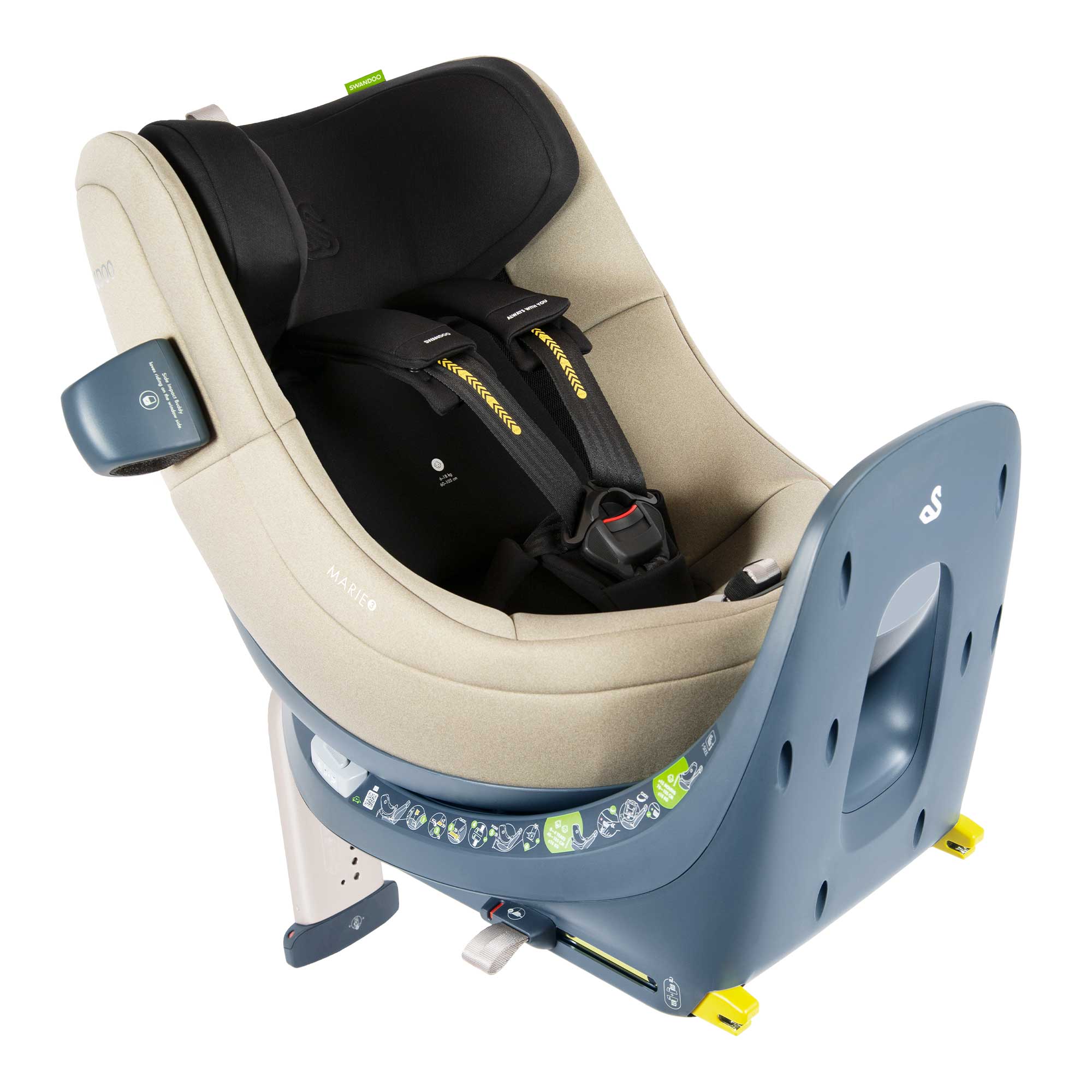 SWANDOO MARIE 5.0 i-Size Reboarder (40 – 105 cm/ 0 – 18 kg) 0+/1 Alfalfa SWANDOO MARIE 5.0 i-Size Reboarder (40 – 105 cm/ 0 – 18 kg) 0+/1 Alfalfa