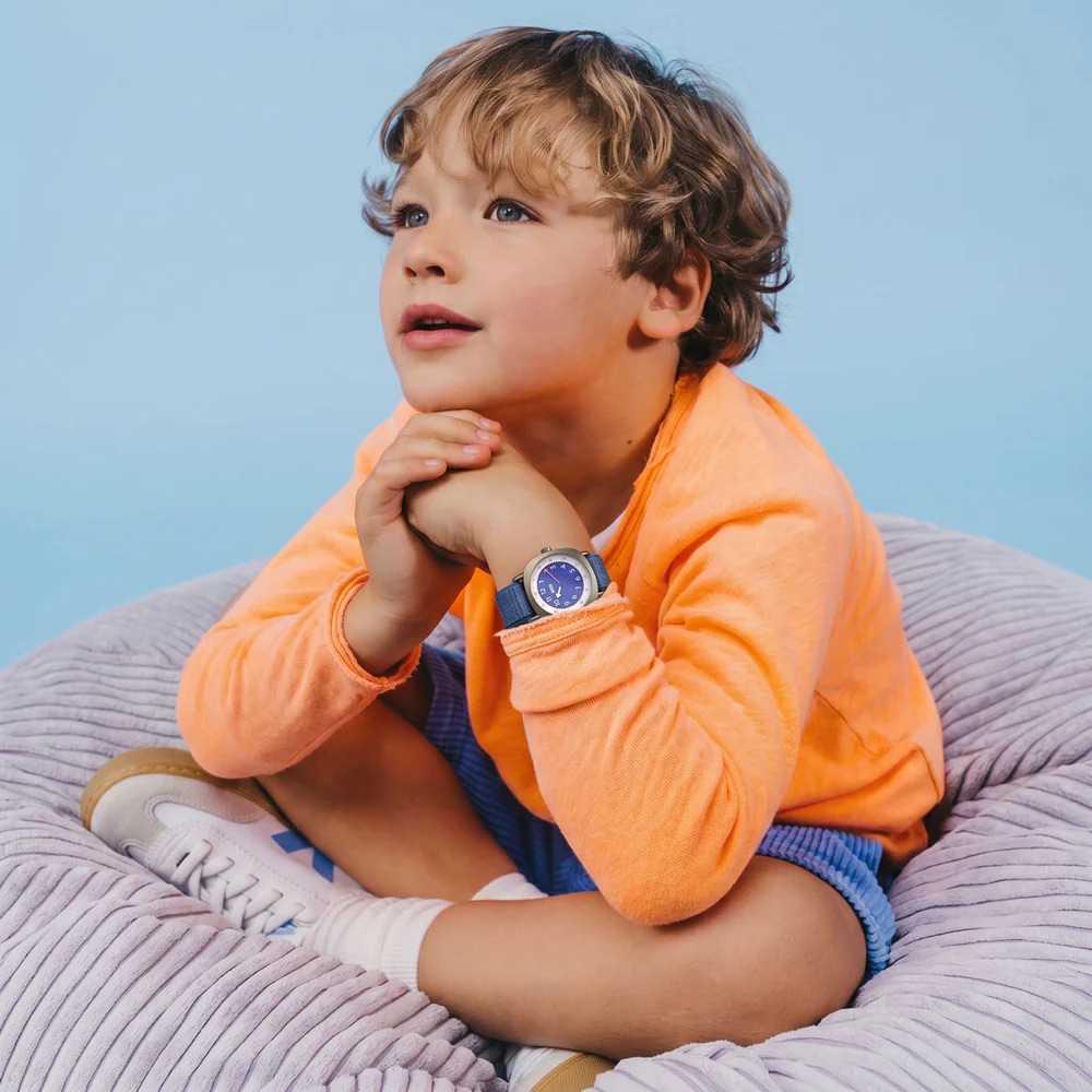 KWIO Tikk Armbanduhr für Kinder Nova Champagner/Blau