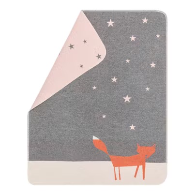 Fussenegger Babydecke 70 x 90 cm Fuchs unter den Sternen Farbe Grau