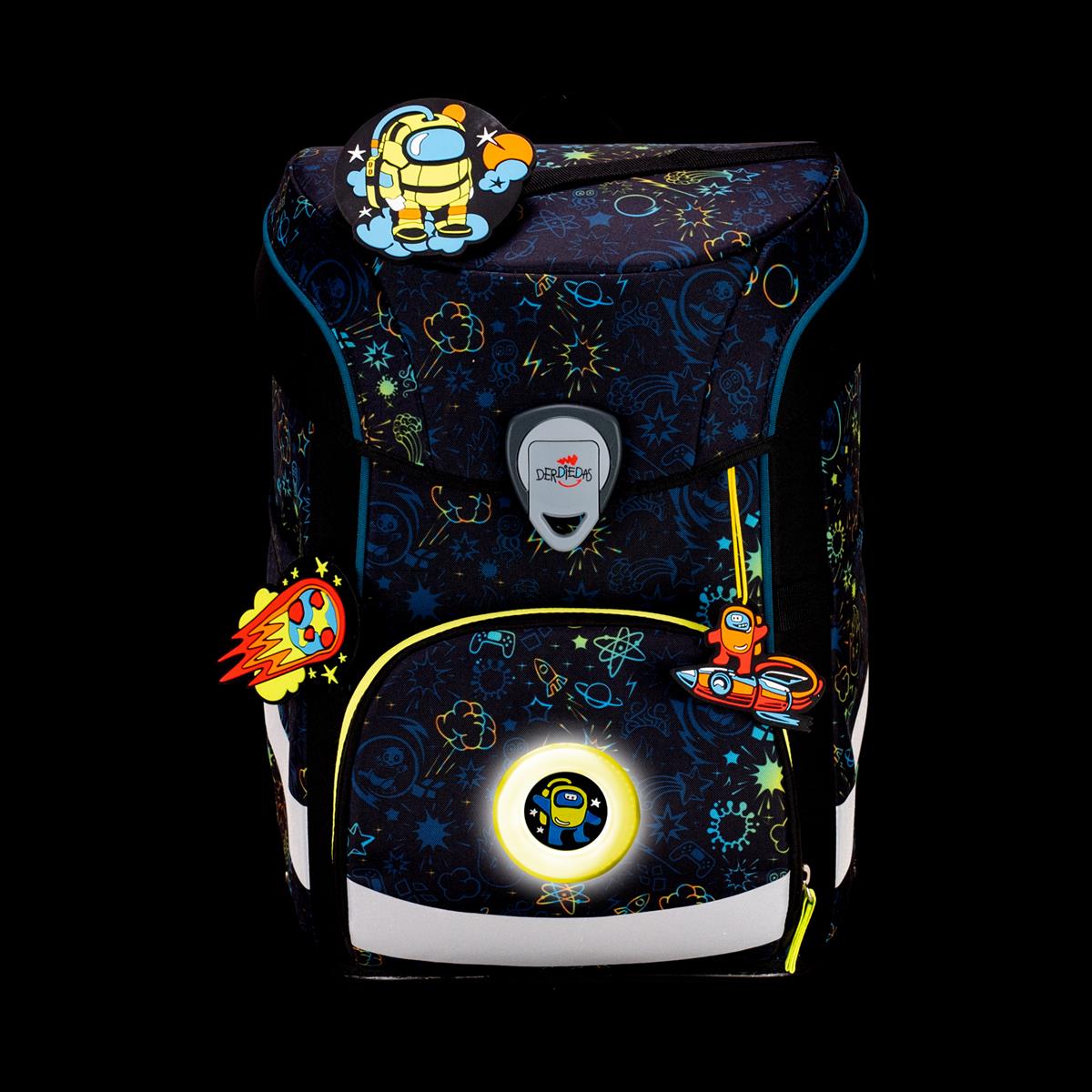 Der Die Das Schulranzen-Set Ergoflex Easy 2025 tlg. LED Crazy