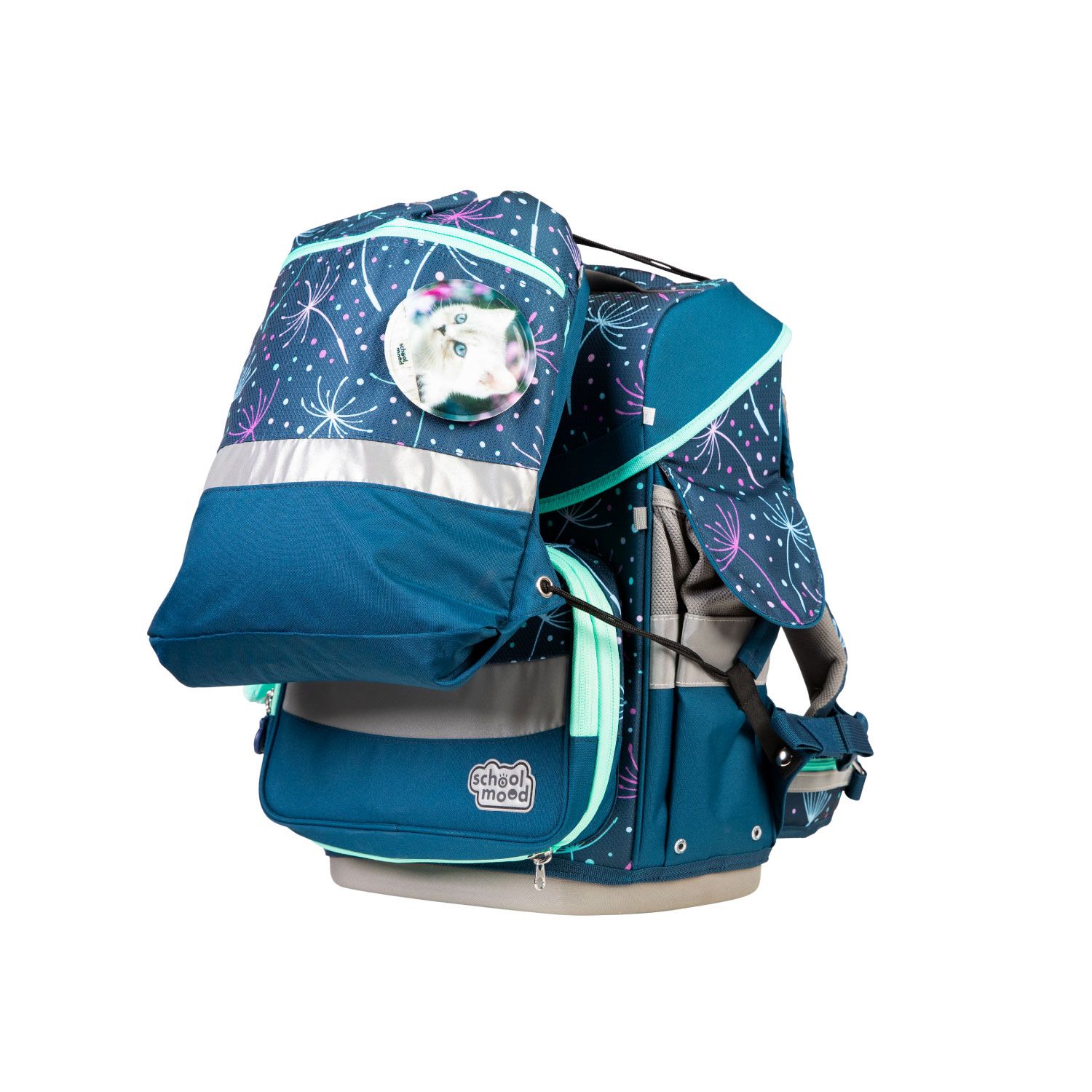 School-Mood Timeless Pro Schulranzen-Set 2025 7-tlg. Lina (Kätzchen)