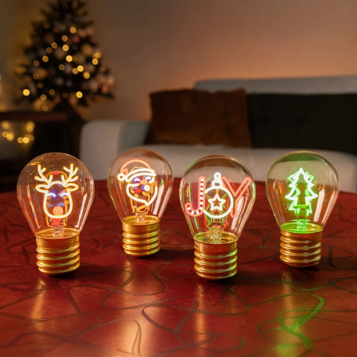 Legami Weihnachten 2025 Artikel Deko-Tischlampe in Glühbirnenform - Reindeer - Bulb Fiction Legami Weihnachten 2025 Artikel Deko-Tischlampe in Glühbirnenform - Joy - Bulb Fiction